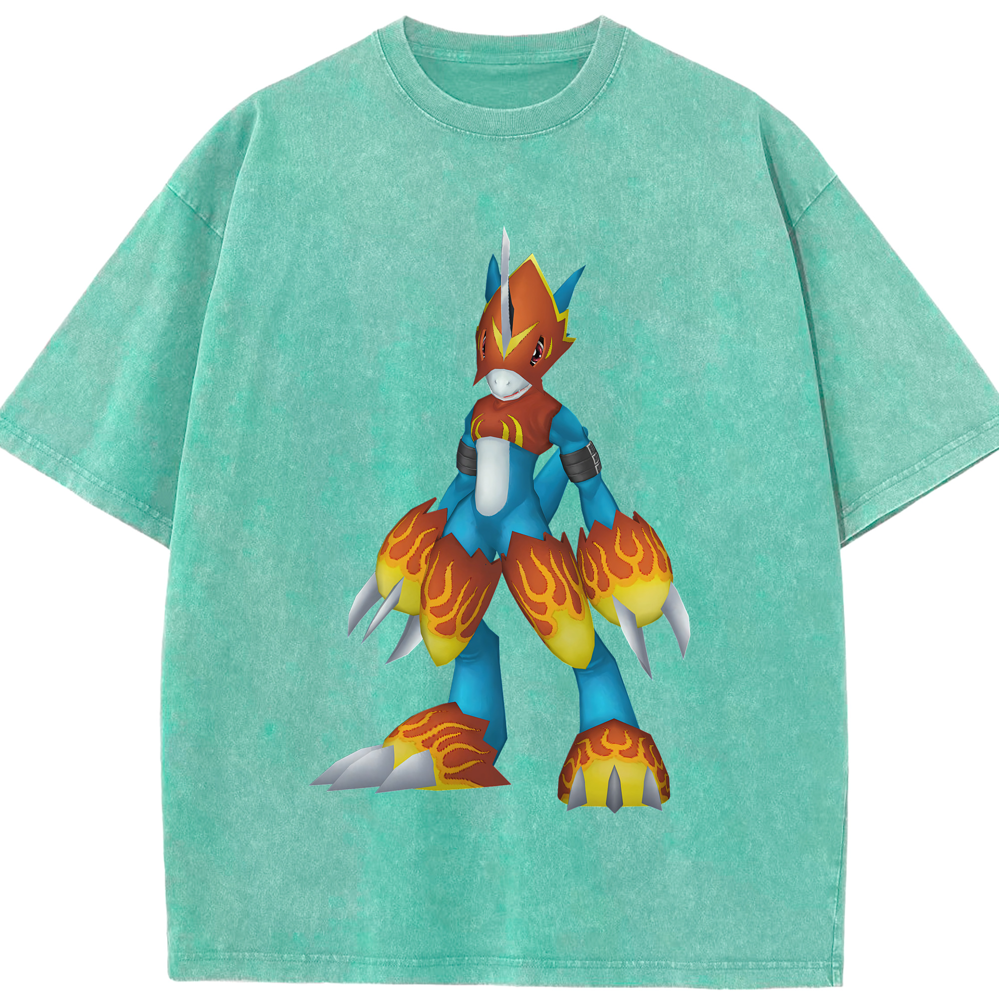 （画像用） Digimon デジタルモンスター/デジモン 綿100% ヴィンテージ風 半袖Tシャツ（フロントプリント）